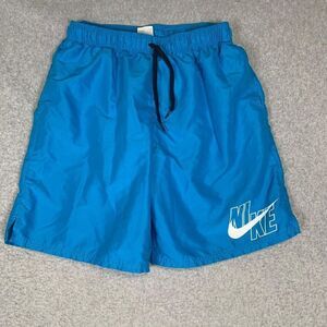 Nike Men's Size Large Blue Swim Trunks Board Shorts Athletic Fit